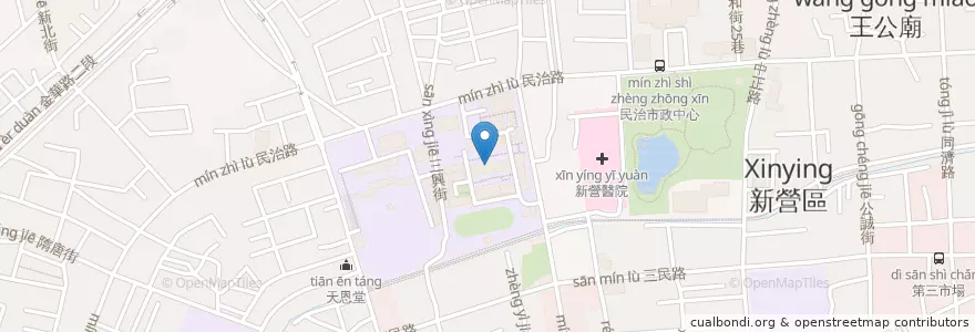 Mapa de ubicacion de 販賣機 en 臺灣, 臺南市, 新營區.