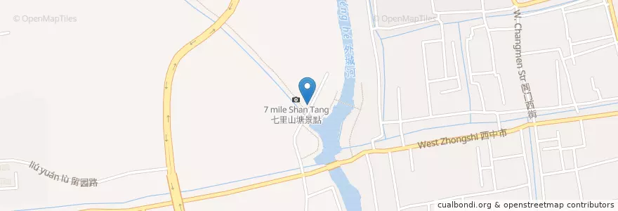 Mapa de ubicacion de Starbucks en China, Suzhou City, Jiangsu, 金阊街道, Gusu District.