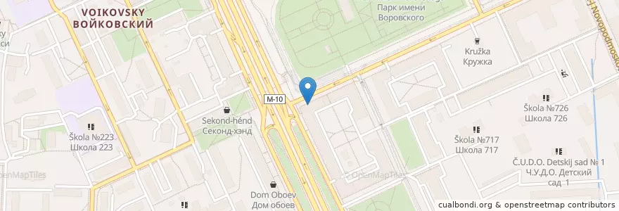Mapa de ubicacion de Буба кафе en روسیه, Центральный Федеральный Округ, Москва, Северный Административный Округ, Войковский Район.