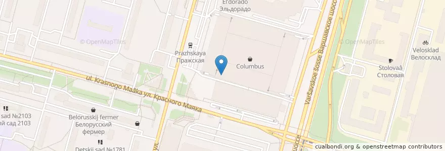 Mapa de ubicacion de 36,6 en Rússia, Distrito Federal Central, Москва, Южный Административный Округ, Chertanovo Tsentralnoye (Distrito).