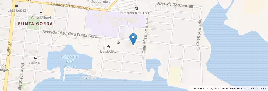 Mapa de ubicacion de Escuela Primaria Juan Suarez Del Villar en Cuba, Cienfuegos, Cienfuegos, Ciudad De Cienfuegos.