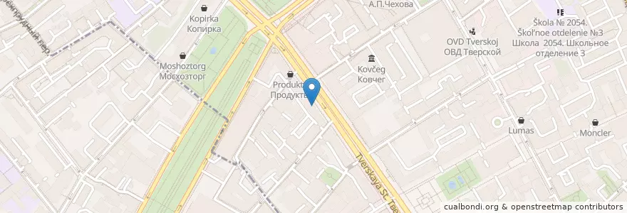 Mapa de ubicacion de Сыто Piano en 俄罗斯/俄羅斯, Центральный Федеральный Округ, Москва, Центральный Административный Округ, Тверской Район.