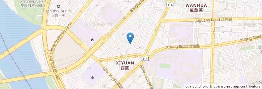 Mapa de ubicacion de 台北朝天宮 en Taiwan, 新北市, Taipei, 萬華區.