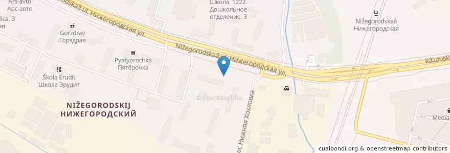 Mapa de ubicacion de Москва 109052 en Rússia, Distrito Federal Central, Москва, Юго-Восточный Административный Округ.