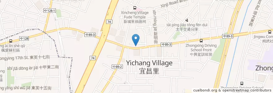 Mapa de ubicacion de 佳香魯肉飯 en Taiwan, 臺中市, 太平區.