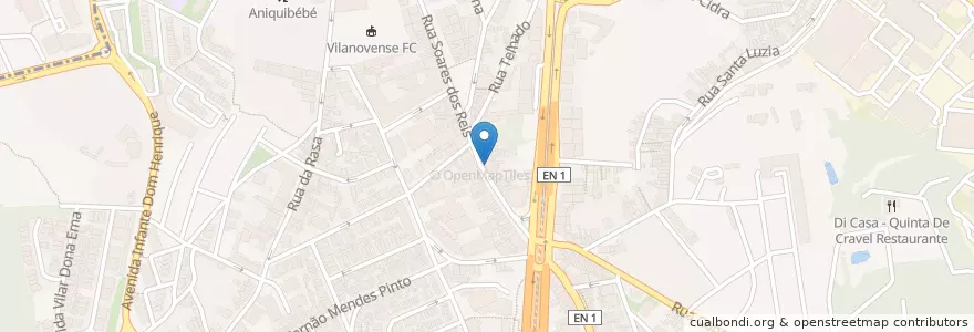 Mapa de ubicacion de Café Luanda en Portugal, Norte, Área Metropolitana Do Porto, Porto, Vila Nova De Gaia, Mafamude E Vilar Do Paraíso.