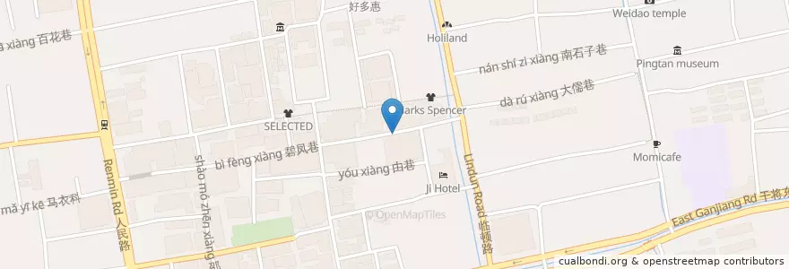 Mapa de ubicacion de Hefu Noodle en China, Suzhou, Jiangsu, 姑苏区, 平江街道.