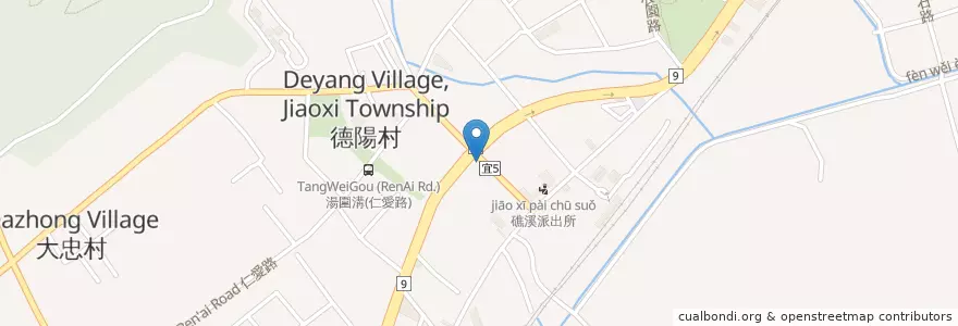 Mapa de ubicacion de 陳記殼店 en Taïwan, Province De Taïwan, 宜蘭縣, 礁溪鄉.