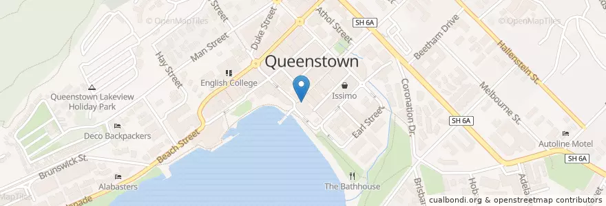 Mapa de ubicacion de Madam Woo en نيوزيلندا, Otago, Queenstown-Lakes District.