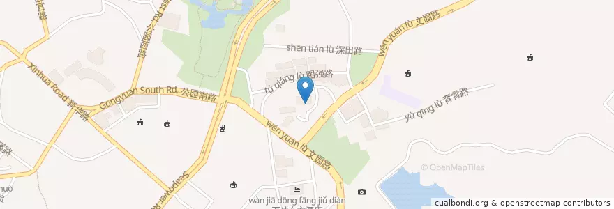 Mapa de ubicacion de 沁园咖啡厅 en 中国, 福建省, 思明区.