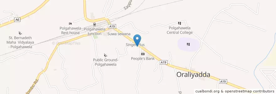 Mapa de ubicacion de Suwa Arana Medical Centre en سريلانكا, වයඹ පළාත, කුරුණෑගල දිස්ත්‍රික්කය.