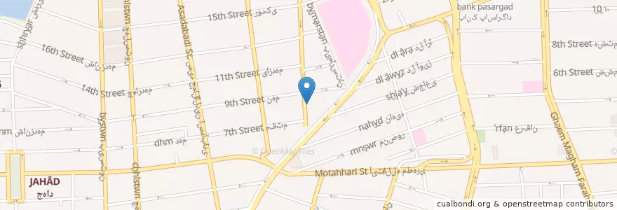 Mapa de ubicacion de مجتمع فنی تهران en イラン, テヘラン, شهرستان تهران, テヘラン, بخش مرکزی شهرستان تهران.