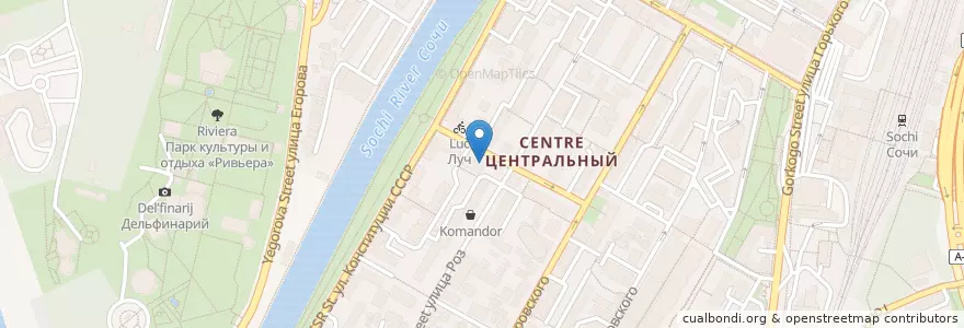 Mapa de ubicacion de Хмели & Сунели en 러시아, 남부연방관구, Краснодарский Край, Городской Округ Сочи.