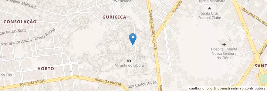 Mapa de ubicacion de Projeto Jiu-Jitsu Lutando como Davi en برزیل, منطقه جنوب شرقی برزیل, اسپیریتو سانتو, Região Geográfica Intermediária De Vitória, ویتوریا, Região Metropolitana Da Grande Vitória, Microrregião Vitória.