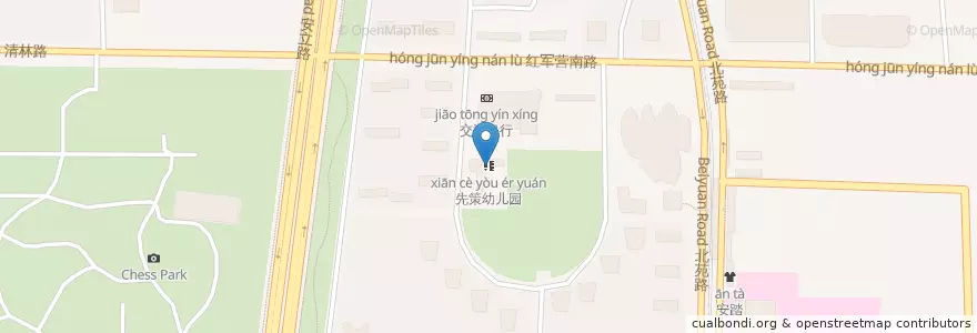 Mapa de ubicacion de 先策幼儿园 en الصين, بكين, خبي, 朝阳区 / Chaoyang.