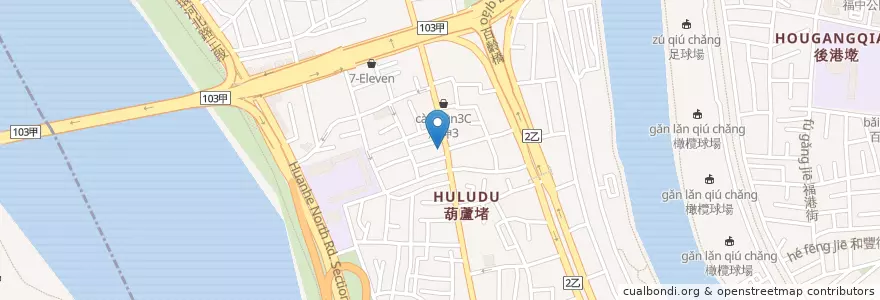Mapa de ubicacion de 華泰商業銀行 en 타이완, 신베이 시, 타이베이시, 스린 구.