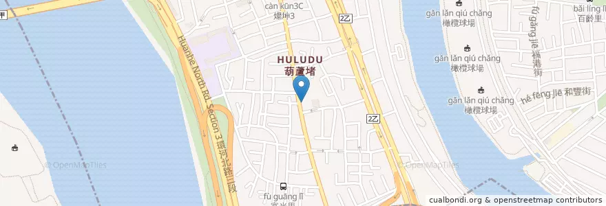 Mapa de ubicacion de 台灣第一香鹽酥雞 en 타이완, 신베이 시, 타이베이시, 스린 구.