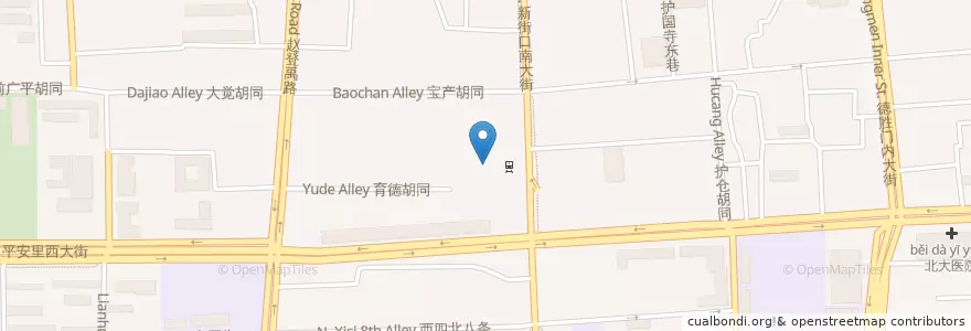 Mapa de ubicacion de 铁路幼儿园 en China, Pequim, Hebei, 西城区.