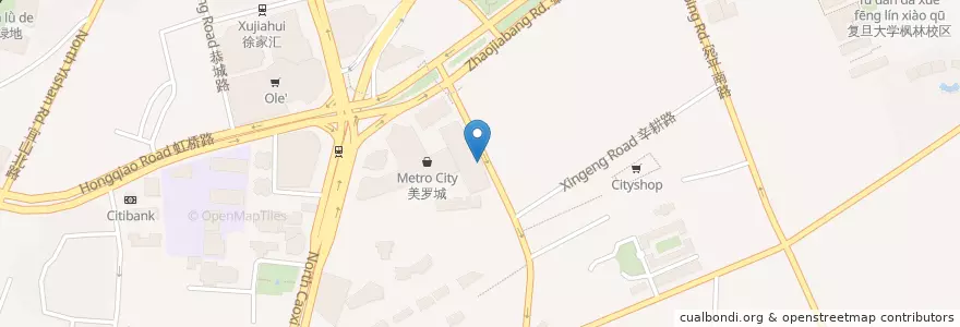 Mapa de ubicacion de 招商银行 en China, Shanghai, Xuhui District.