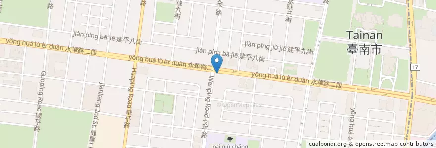 Mapa de ubicacion de 永華文平站 en 臺灣, 臺南市, 安平區.