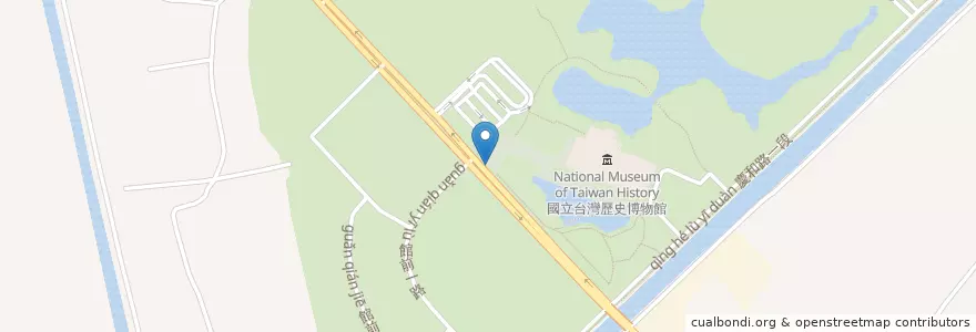 Mapa de ubicacion de 臺史博館站 en Тайвань, Тайнань, 安南區.