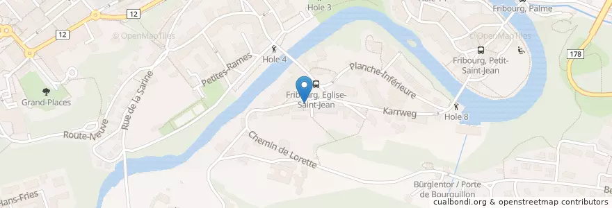 Mapa de ubicacion de Brasserie de l'Epee en سويسرا, Fribourg/Freiburg, District De La Sarine, Fribourg - Freiburg.