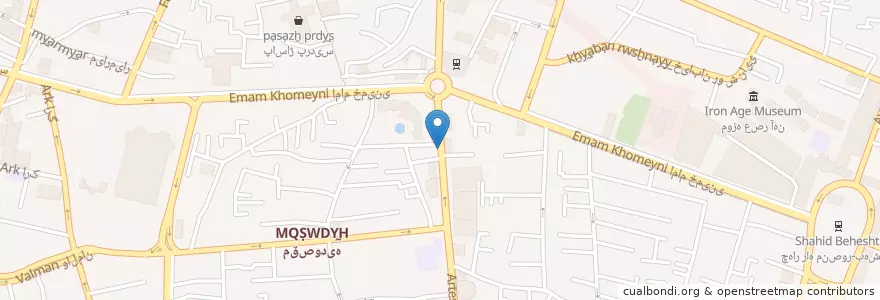 Mapa de ubicacion de بانک شهر en Iran, Ost-Aserbaidschan, شهرستان تبریز, بخش مرکزی شهرستان تبریز, تبریز.