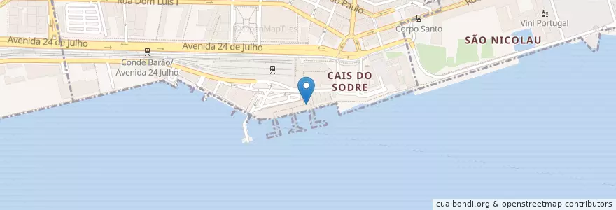 Mapa de ubicacion de Farmácia Cais do Sodré en Portugal, Lisbonne.