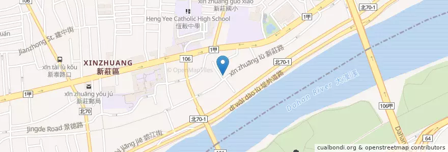 Mapa de ubicacion de 新莊廣福宮 en Taiwán, Nuevo Taipéi, 新莊區.