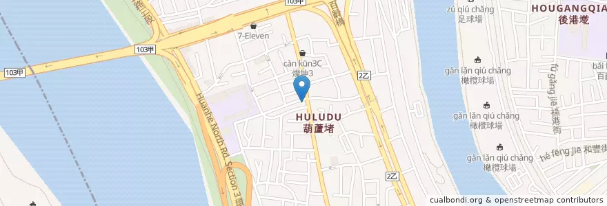 Mapa de ubicacion de 呷尚寶 en 臺灣, 新北市, 臺北市, 士林區.