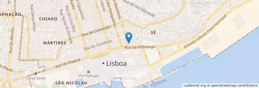 Mapa de ubicacion de Farmácia Privada da Associação de Socorros Mútuos dos Empregados do Estado en Portugal, Lisboa, Grande Lisboa, Lisboa, Santa Maria Maior.