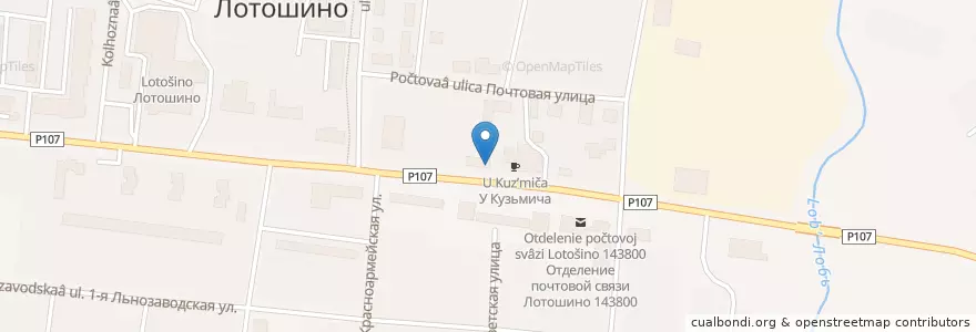 Mapa de ubicacion de У Кузьмича en Rusia, Distrito Federal Central, Óblast De Moscú, Городской Округ Лотошино.