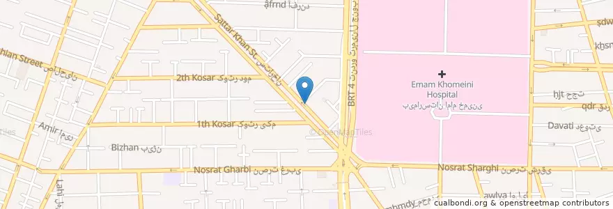 Mapa de ubicacion de بانک ملی en إیران, طهران, مقاطعة طهران, طهران, بخش مرکزی شهرستان تهران.