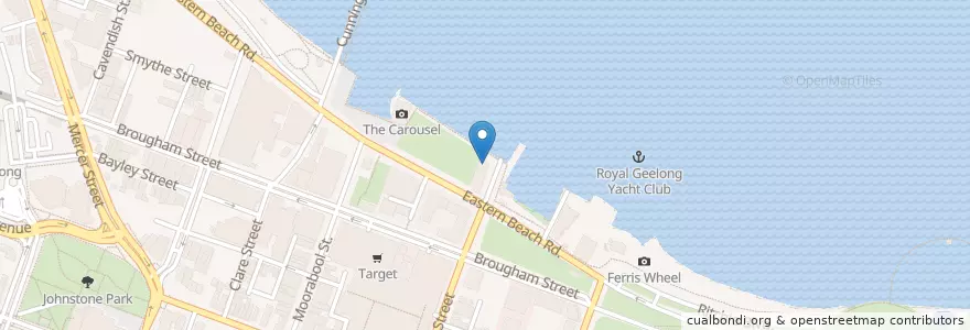 Mapa de ubicacion de Wharf Shed en أستراليا, ولاية فيكتوريا, City Of Greater Geelong.