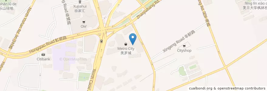 Mapa de ubicacion de 农业银行 en 중국, 상하이, 쉬후이구.