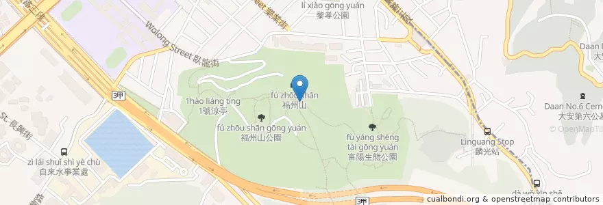 Mapa de ubicacion de 4號涼亭 en 臺灣, 新北市, 臺北市, 大安區.