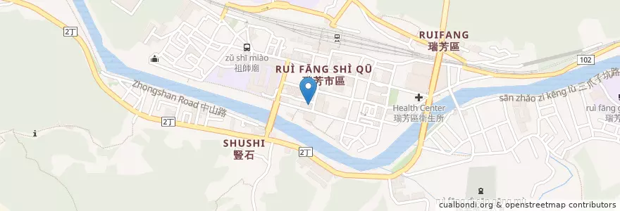 Mapa de ubicacion de 阿爸義式音樂餐廳 en Tayvan, 新北市, 瑞芳區.