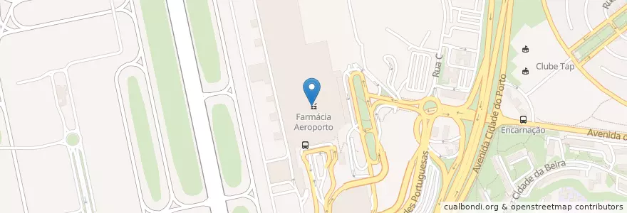 Mapa de ubicacion de Farmácia Aeroporto en البرتغال, Área Metropolitana De Lisboa, Lisboa, Grande Lisboa, لشبونة, Santa Maria De Olivais.