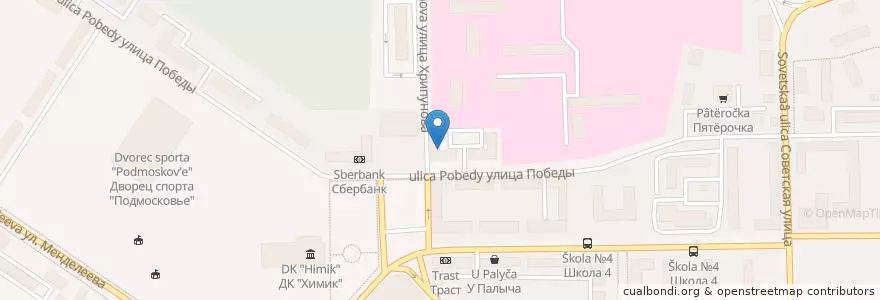 Mapa de ubicacion de Гемотест en روسيا, Центральный Федеральный Округ, محافظة موسكو, Городской Округ Воскресенск.