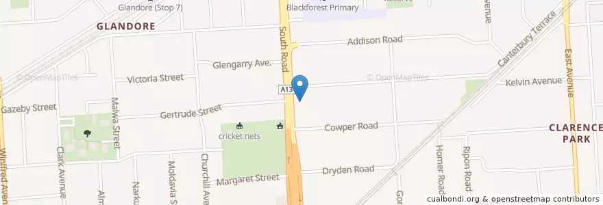 Mapa de ubicacion de Chapati House 2 en Australia, South Australia, Adelaide.