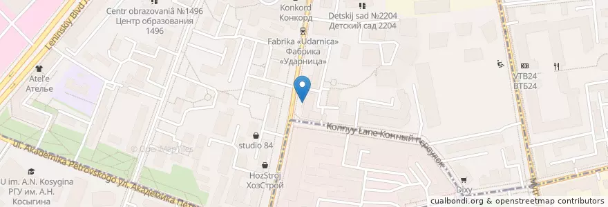 Mapa de ubicacion de K-Town en Russia, Distretto Federale Centrale, Москва, Южный Административный Округ, Центральный Административный Округ, Район Якиманка.