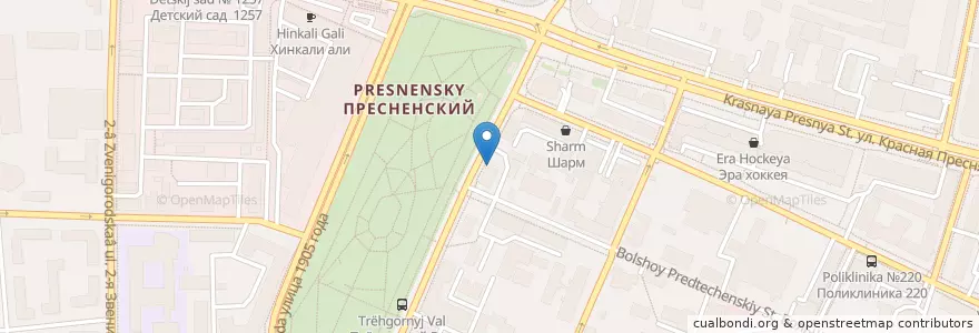Mapa de ubicacion de Дядюшка Хо en Russia, Distretto Federale Centrale, Москва, Центральный Административный Округ, Пресненский Район.