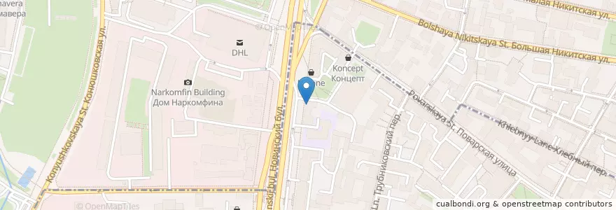 Mapa de ubicacion de Meatchell en Russia, Distretto Federale Centrale, Москва, Центральный Административный Округ, Район Арбат, Пресненский Район.