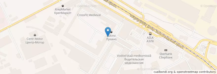 Mapa de ubicacion de Столовая en روسيا, Центральный Федеральный Округ, Москва, Юго-Восточный Административный Округ, Южнопортовый Район.