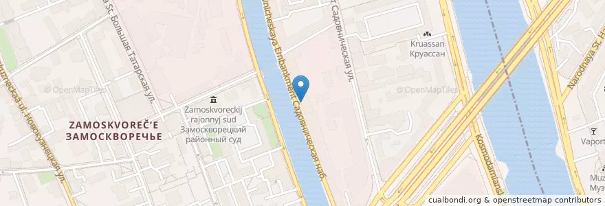 Mapa de ubicacion de Бутчер en Rússia, Distrito Federal Central, Москва, Центральный Административный Округ, Район Замоскворечье.