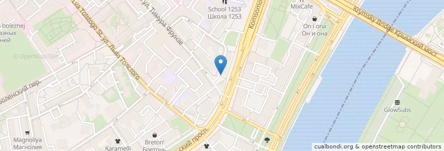 Mapa de ubicacion de Greka Gyros en Rusia, Центральный Федеральный Округ, Москва, Центральный Административный Округ, Район Хамовники.