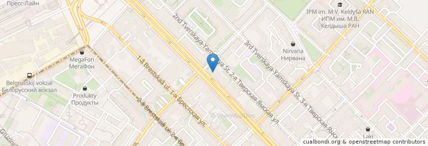 Mapa de ubicacion de Holy Basil Café en Rússia, Distrito Federal Central, Москва, Центральный Административный Округ, Тверской Район.