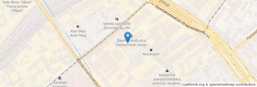 Mapa de ubicacion de Serbs en Rusia, Центральный Федеральный Округ, Москва, Центральный Административный Округ, Басманный Район, Красносельский Район.