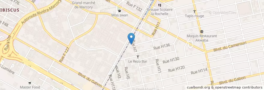Mapa de ubicacion de La vitrine en 科特迪瓦, 阿比让, Marcory.