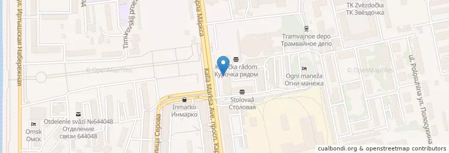 Mapa de ubicacion de Софита en Rússia, Distrito Federal Siberiano, Омская Область, Омский Район, Городской Округ Омск.